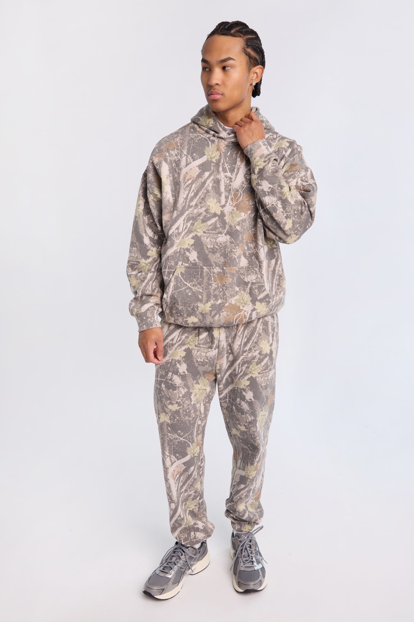 AERO Tree Camouflage Boxy Hoodie