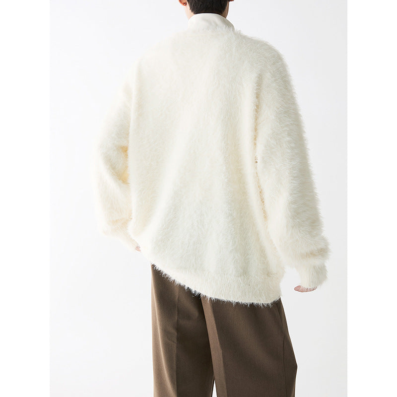 Loose-Fit Fuzzy Cardigan