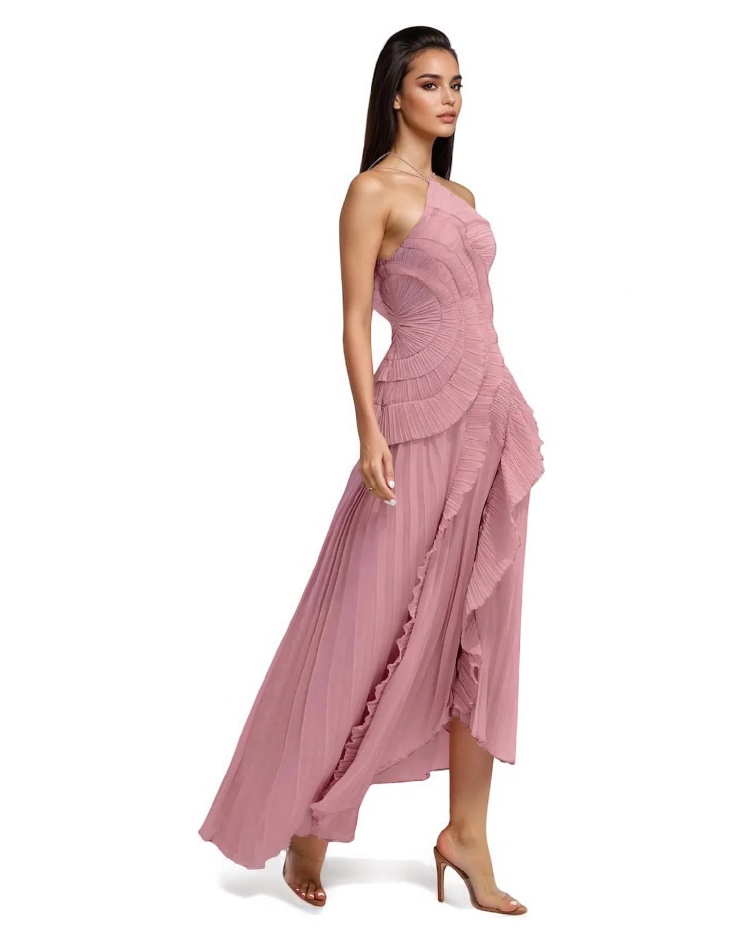 Solid Square Neck Dress