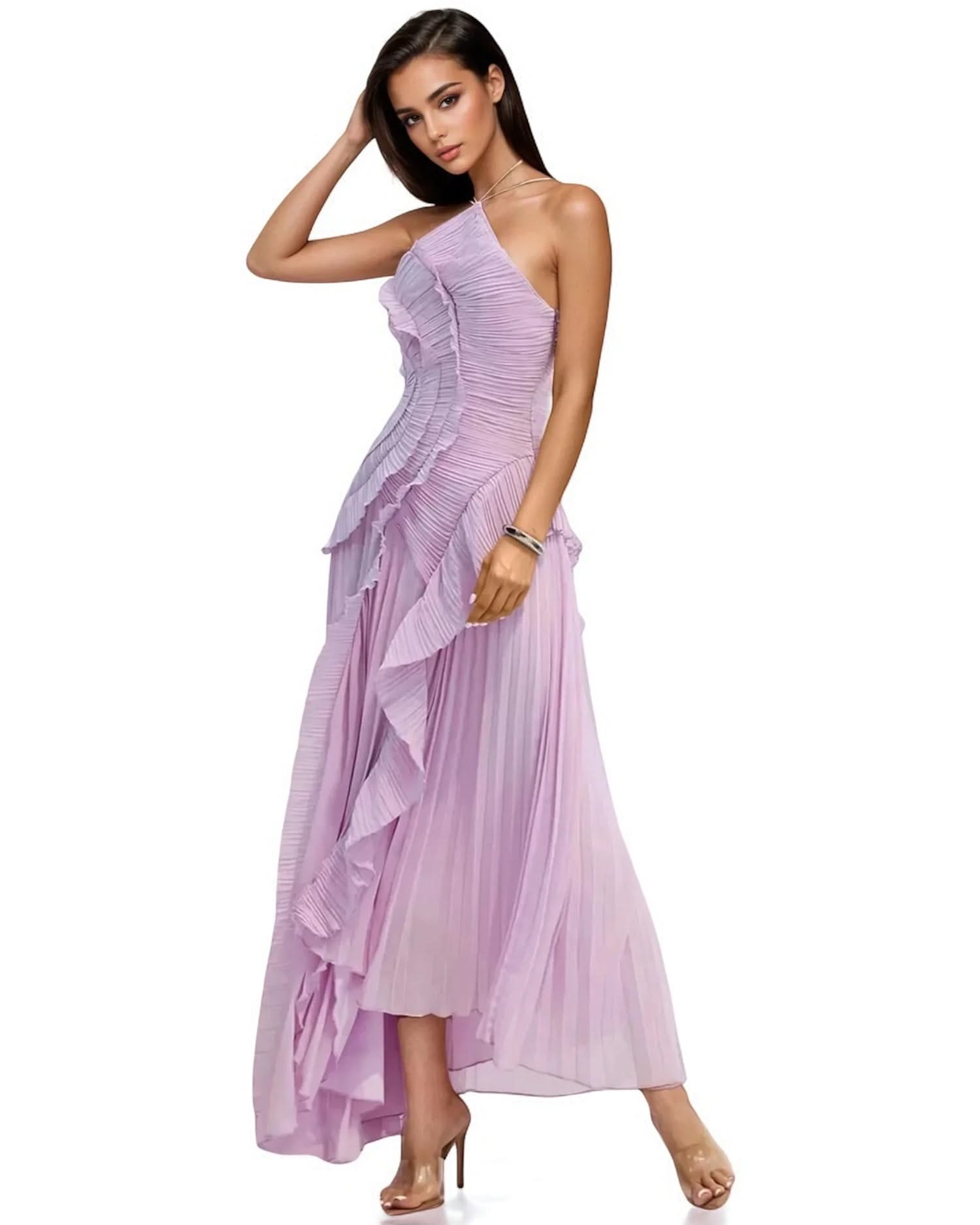 Solid Square Neck Dress