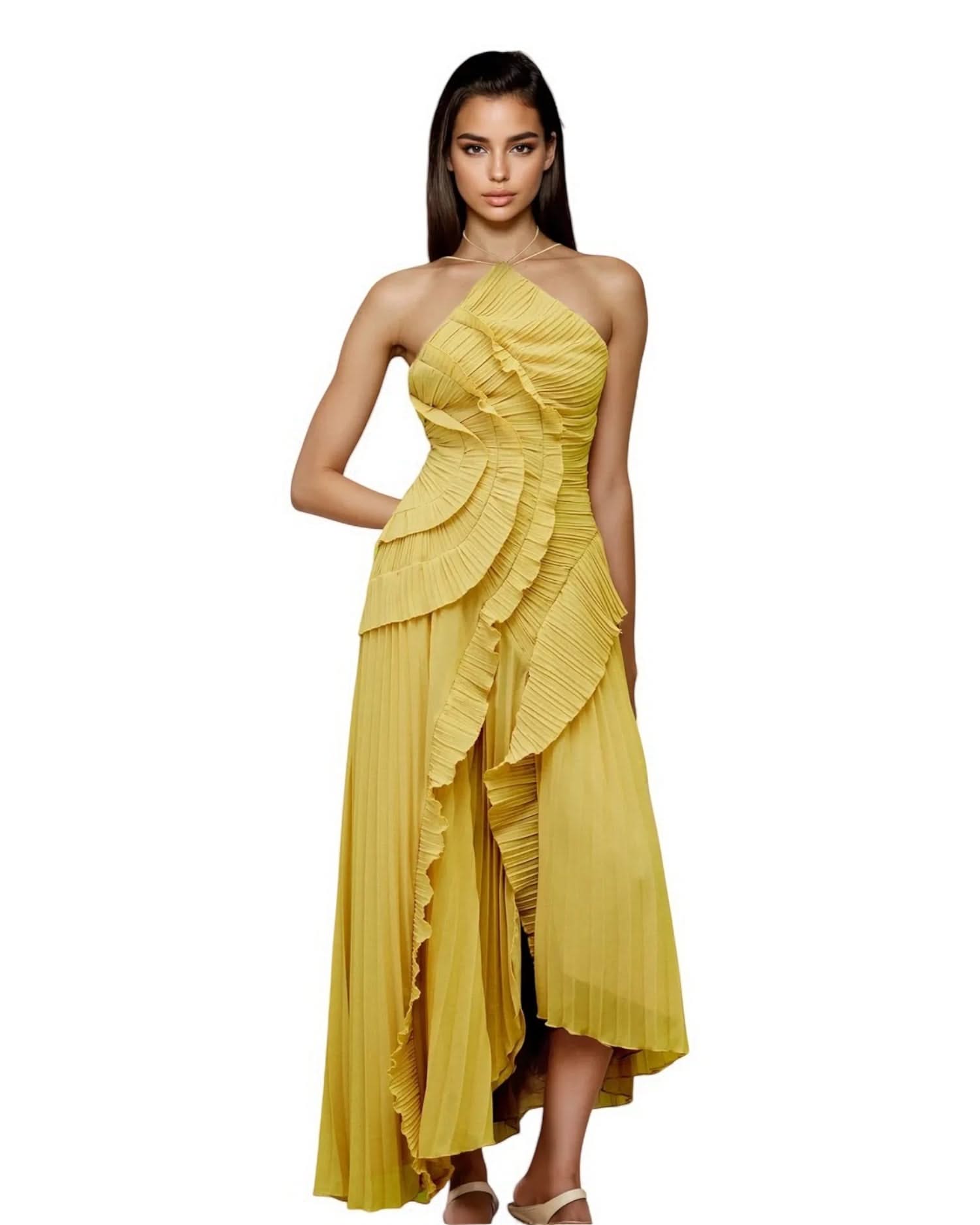 Solid Square Neck Dress