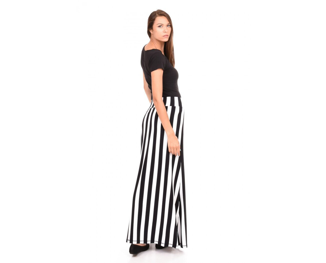 Striped High Waist Skirt
