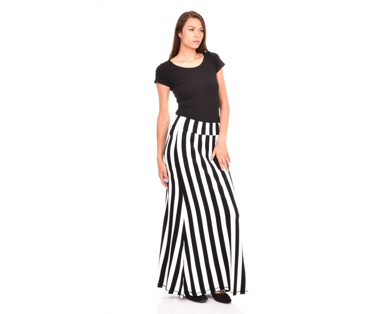 Striped High Waist Skirt