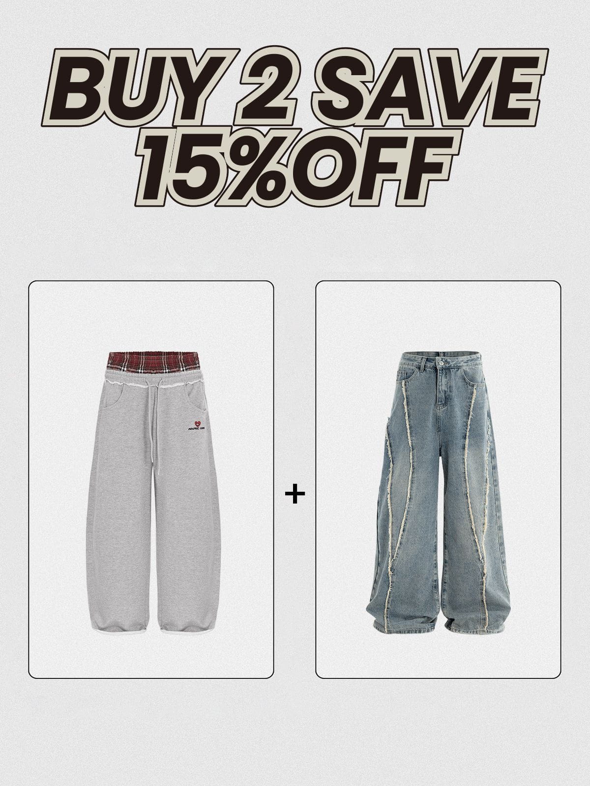 Calani Double Waist Baggy Sweatpants