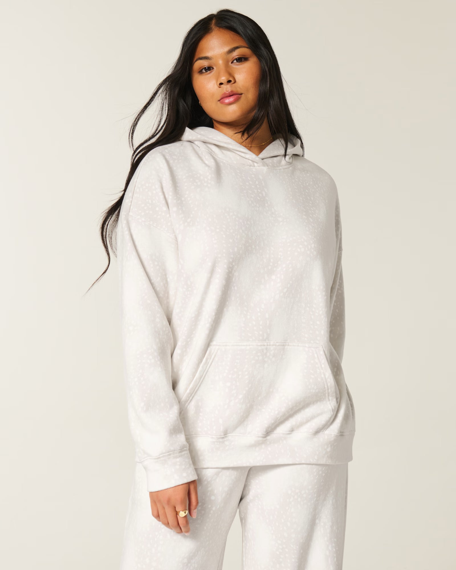 Oversized Deer Print Hoodie